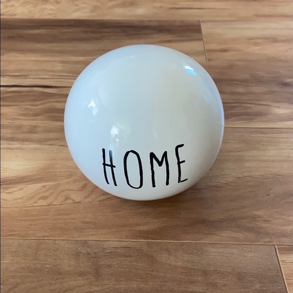 Pier 1 HOME white ceramic decorative sphere - Picture 3 of 12